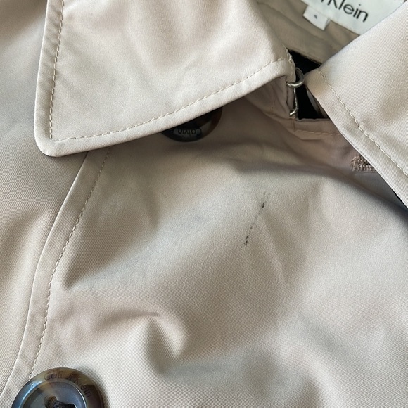 Calvin Klein Trench Coat Lined Water Resistant Tan Women's Size S - Picture 5 of 11
